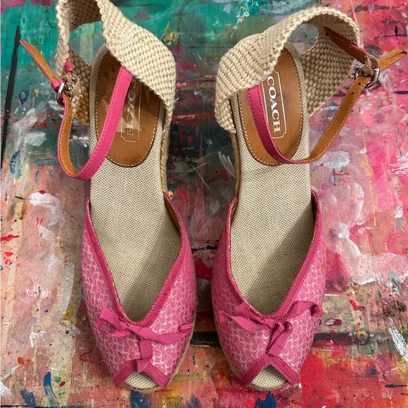 Coach “Megan” Wedges - Hot Pink - Size 9 - Picture 13 of 13